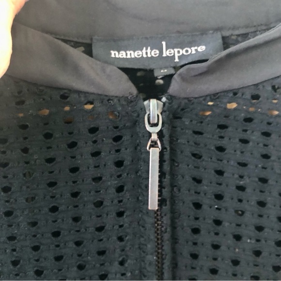 Nanette Lepore Eyelet and Lace Bomber Jacket Size M - Picture 7 of 8